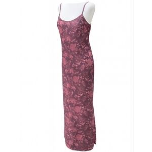NWT ROMWE Women's Burnt Red, Purple Florals Maxi Dress Holiday,festival Size L